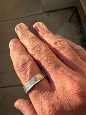 1913 Brazil silver coin ring